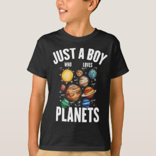 T-shirt Juste un garçon qui aime les planètes Système Sola