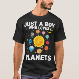 T-shirt Juste un garçon qui aime les planètes Système sola