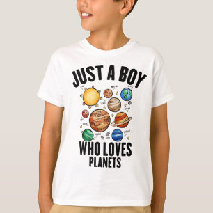 T-shirt Juste un garçon qui aime les planètes Système Sola