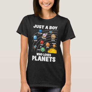 T-shirt Juste un garçon qui aime les planètes Système Sola