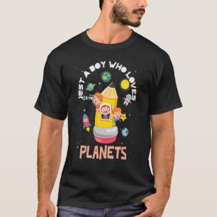 T-shirt Juste un garçon qui aime les planètes Système Sola