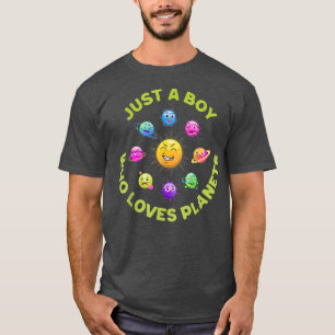 T-shirt Juste un garçon qui aime les planètes Système Sola