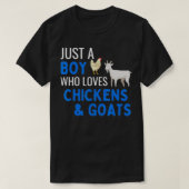 T-shirt Juste Un Garçon Qui Aime Les Poulets Et Les Chèvre (Design devant)