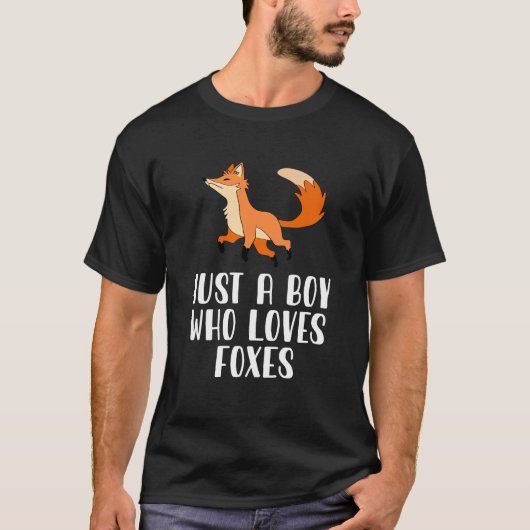 T-shirt Juste Un Garçon Qui Aime Les Renards (Devant)