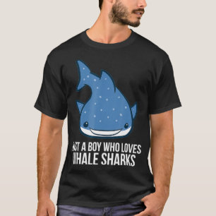 T-shirt Juste un garçon qui aime les requins baleines mign