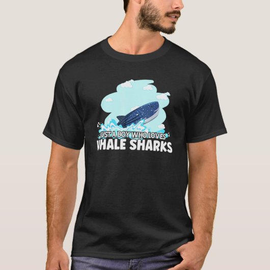 T-shirt Juste un garçon qui aime les requins baleines pour (Devant)