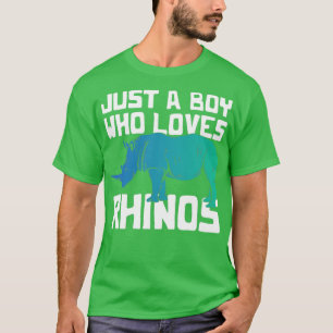 T-shirt Juste Un Garçon Qui Aime Les Rhinos Rhinoceros