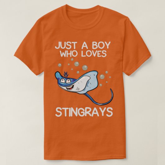 T-shirt Juste Un Garçon Qui Aime Les Stingrays (Design devant)