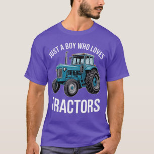 T-shirt Juste un garçon qui aime les tracteurs Cadeau pour