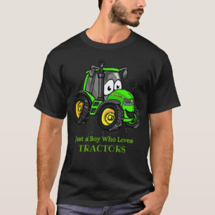 T-shirt Juste un garçon qui aime les tracteurs - Tracteur