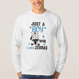 T-shirt Juste Un Garçon Qui Aime Les Zèbres Aimer Les Anim