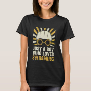 T-shirt Juste un garçon qui aime nager