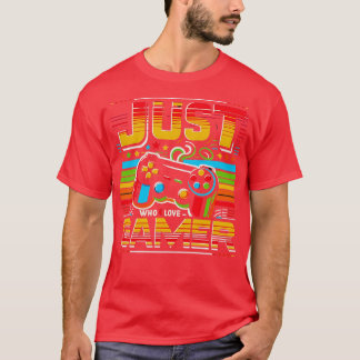 T-shirt Juste Un Garçon Qui Aime Niveau Déverrouillé Jeux