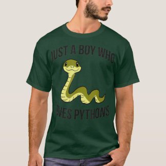 T-shirt Juste un garçon qui aime Pythons Funny Python Snak