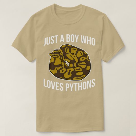 T-shirt Juste un garçon qui aime Pythons mignon balle Pyth (Design devant)