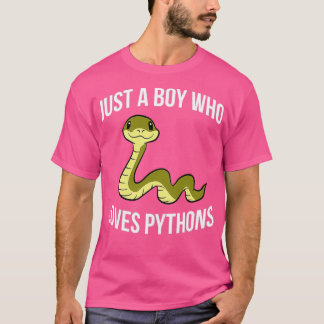 T-shirt Juste Un Garçon Qui Aime Pythons Serpent Garçon