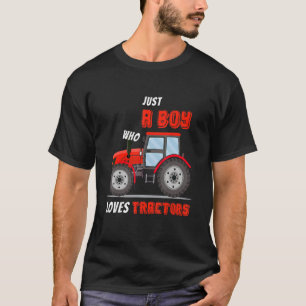 T-shirt Juste Un Garçon Qui Aime Tracteurs Farm 3