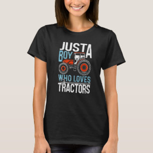 T-shirt Juste un garçon qui aime Tracteurs Farmer & Tracto