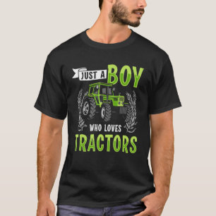 T-shirt Juste un garçon qui aime Tracteurs Harvest Farming