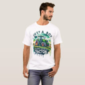 T-shirt Juste Un Garçon Qui Aime Tracteurs T-Shirt, Annive (Devant entier)