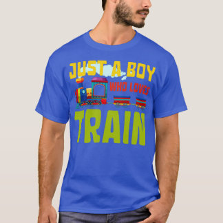 T-shirt Juste un garçon qui aime Train 1