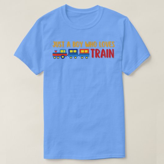 T-shirt Juste un garçon qui aime Train 4 (Design devant)