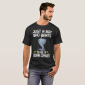 T-shirt Juste Un Garçon Qui Veut Être Un Tornado Chaser Te (Devant entier)