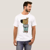 T-shirt Juste Un Gars À La Chaleur (Devant entier)