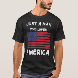 T-shirt Juste Un Homme Qui Aime L'Amérique