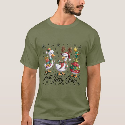T-shirt Juste un joyeux patchwork de Noël canard drôle  (Devant)