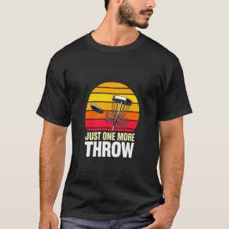 T-shirt Juste un lancer de plus Disc Golf Retro Sunset