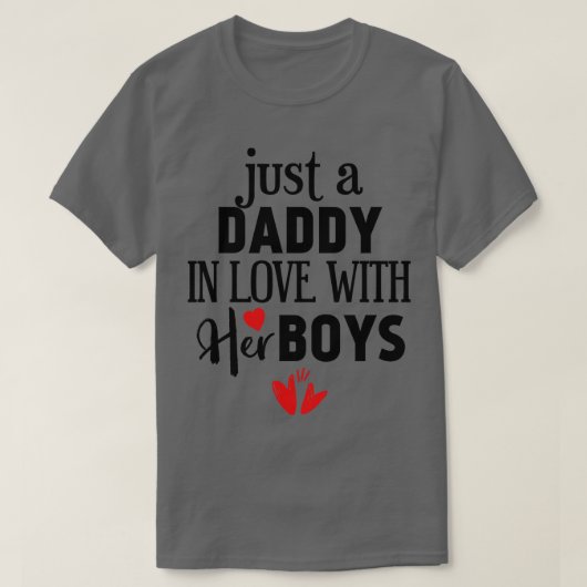 T-shirt Juste un papa amoureux de ses garçons (Design devant)