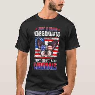 T-shirt Juste un papa de bouledogue français fier Merica D