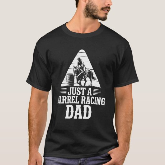 T-shirt Juste un papa de course de barils, cavalier de che (Devant)
