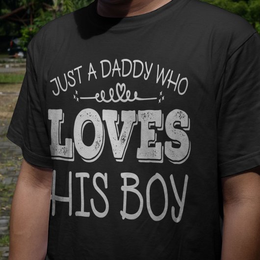 T-shirt Juste Un Papa Qui Aime Son Garçon Fête des pères m
