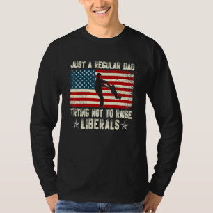 T-shirt Juste Un Papa Régulier Essayant De Ne Pas Élever D