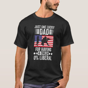 T-shirt Juste Un Père Heureux 0 Libéral 4 Juillet