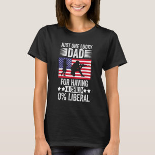 T-shirt Juste Un Père Heureux 0 Libéral 4 Juillet