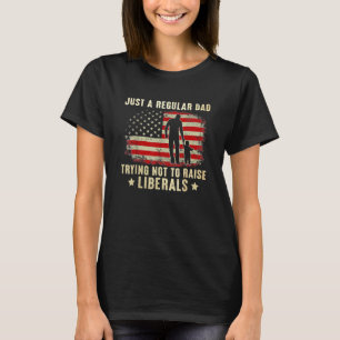 T-shirt Juste Un Père Régulier Essayant De Ne Pas Élever L