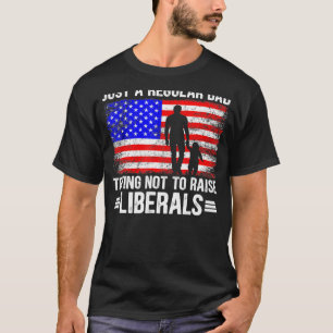 T-shirt Juste Un Père Régulier Essayant De Ne Pas Élever L