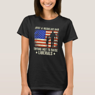 T-shirt Juste Un Père Régulier Essayant De Ne Pas Élever L