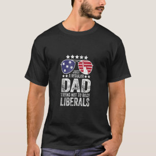 T-shirt Juste Un Père Régulier Qui Essaie De Ne Pas Élever