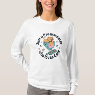 T-shirt Juste un programmeur qui aime les chats