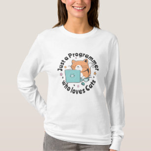 T-shirt Juste un programmeur qui aime les chats