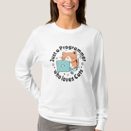 T-shirt Juste un programmeur qui aime les chats (Devant)