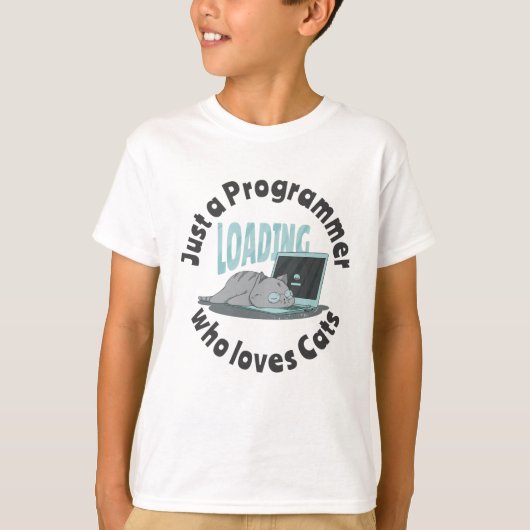 T-shirt Juste un programmeur qui aime les chats (Devant)