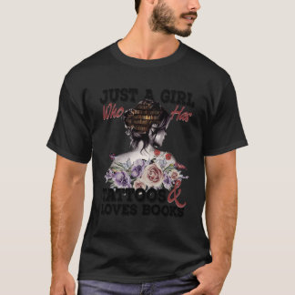 T-shirt Juste Un Qui A Des Tatouages Et Aime Les Livres