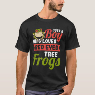 T-shirt Juste Un Qui Aime La Grenouille Des Arbres Rouges