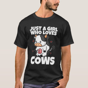 T-shirt Juste Un Qui Aime L'Agriculteur Du Lait De Vache