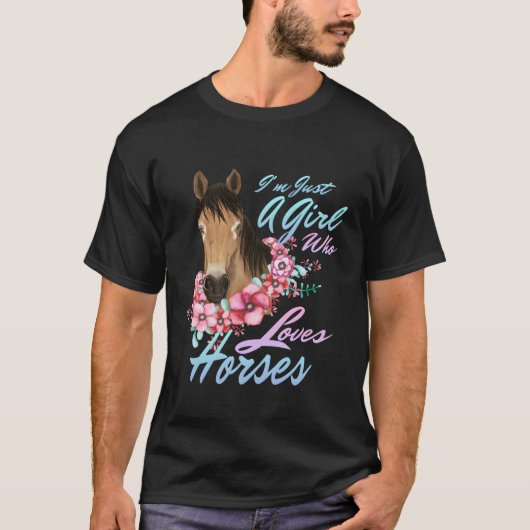 T-shirt Juste Un Qui Aime Les Chevaux Cheval (Devant)